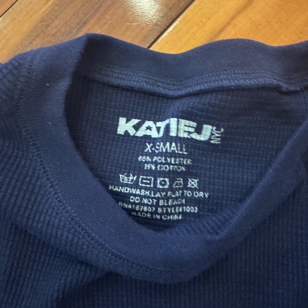 Katie J NYC Navy Long Sleeve Tee